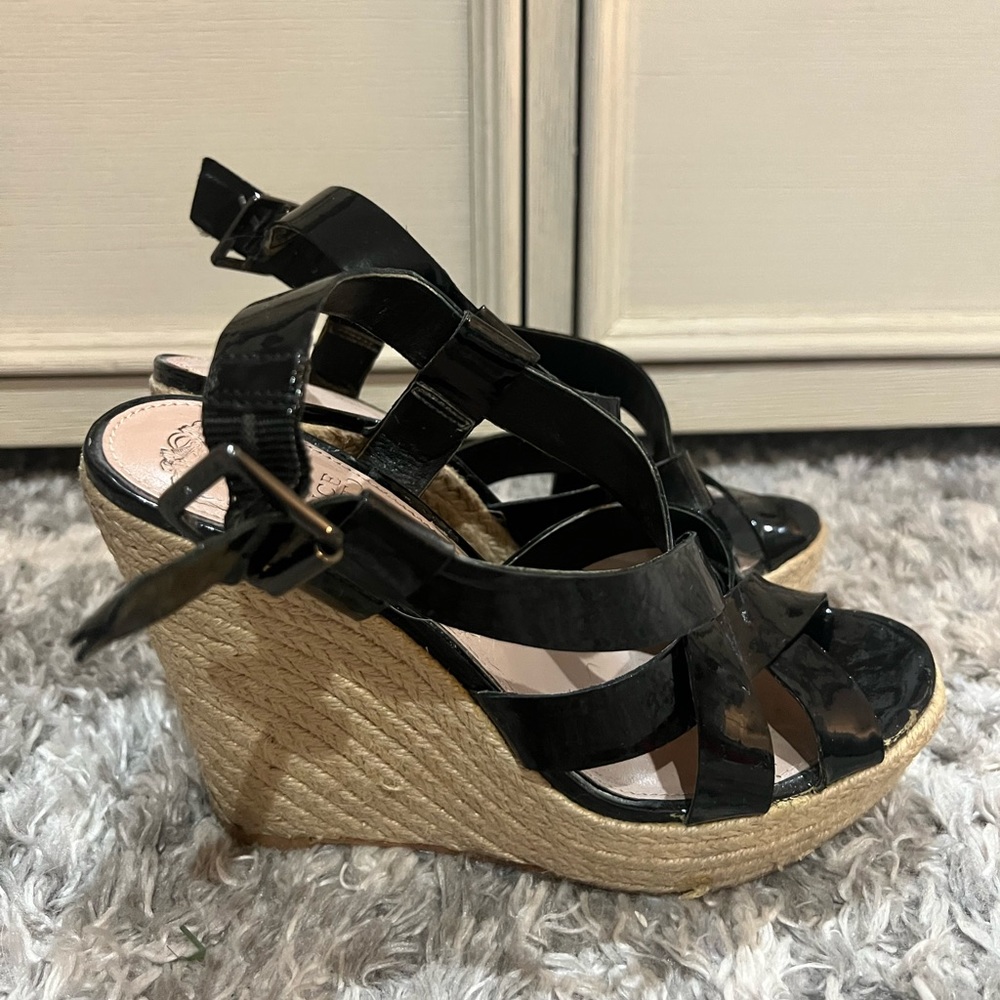 Vince Camato Patent Leather Wedges